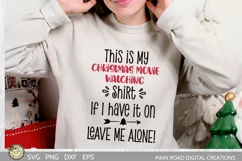 Christmas movie quote svg being used on a shirt by a girl