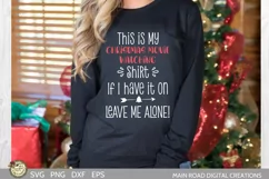 funny Christmas Quote SVG being used on a shirt worn by a woman