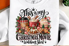 This Is My Christmas Movie Watching Shirt PNG Product Image 1