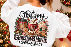 This Is My Christmas Movie Watching Shirt PNG Product Image 2