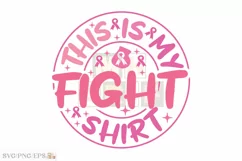 Breast Cancer SVG Retro T-shirt Design, Breast Cancer PNG Product Image 1