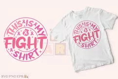 Breast Cancer SVG Retro T-shirt Design, Breast Cancer PNG Product Image 3