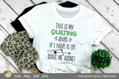 funny crafting quote displayed on a shirt mockup