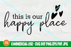 This Is Our Happy Place SVG, Home Sign SVG, Wood sign SVG Product Image 1