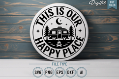 Camping Round Sign SVG Bundle | Camping Sign | Adventure SVG Product Image 3