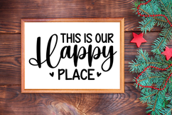 This Is Our Happy Place Sign SVG, Farmhouse Christmas Sign Product Image 3