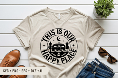 This Is Our Happy Place SVG File | Camping Round Sign SVG Product Image 3