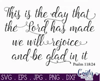 This Is The Day The Lord Made Christian Farmhouse Sign SVG Product Image 2