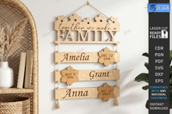 Family Birthday Tracker Board Laser Cut | Wall Decor | CNC Product Image 1
