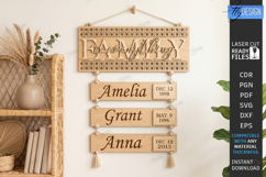 Family Birthday Tracker Board Laser Cut | Wall Decor | CNC Product Image 1