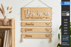 Family Birthday Tracker Board Laser Cut | Wall Decor | CNC Product Image 1