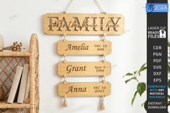 Family Birthday Tracker Board Laser Cut | Wall Decor | CNC Product Image 1