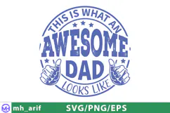 Funny Dad Mow Father’s Day SVG PNG T-shirt Design Product Image 1