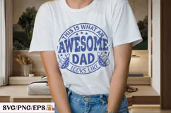 Funny Dad Mow Father’s Day SVG PNG T-shirt Design Product Image 2