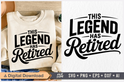 This Legend Has Retired SVG, Retirement SVG Product Image 1