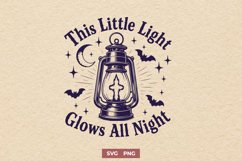 This Little Light Glows All Night SVG, Christian Lantern Product Image 1