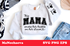 This Mama Wears Her Hearts on her sleeve SVG Mother's Day Product Image 1