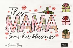 This Mama Loves Her Blessings PNG | Christmas PNG Product Image 4