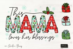 This Mama Loves Her Blessings PNG | Christmas PNG Product Image 4