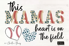 This Mamas Heart Is On The Field PNG | Baseball PNG Product Image 4