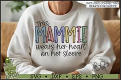 This Mammie Wears Her Heart on Her Sleeve SVG File Product Image 1
