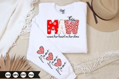 This maw wears her heart - Sleeve Design, T-Shirt Design Product Image 1