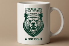Funny Office Rage Bear SVG Fist Fight Design PNG Product Image 2