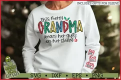 This Merry Grandma Wears Her Gifts on Her Sleeve SVG Product Image 1