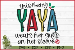 This Merry Yaya Wears Her Gifts on Her Sleeve SVG Product Image 2