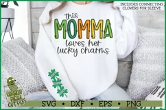 This Momma Loves Her Lucky Charms on Sleeve SVG File Product Image 1