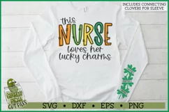 This Nurse Loves Her Lucky Charms on Sleeve SVG File Product Image 1