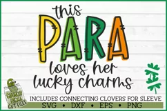 This Para Loves Her Lucky Charms on Sleeve SVG File Product Image 2