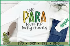 This Para Loves Her Lucky Charms on Sleeve SVG File Product Image 1