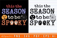 Kid Halloween Shirt SVG Design, This The Season To be Spooky Product Image 1