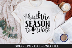 Christmas Wine SVG Design - The Most Wonderful Wine of the Product Image 5