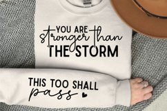 You Are Stronger Than SVG, Sleeve SVG Design Product Image 1