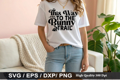 Easter SVG Design -This Way to the Bunny Trail Product Image 5