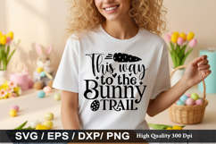 Easter SVG Design - This way to the bunny trail Product Image 5