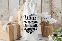 This wine pairs well SVG, Christmas Wine SVG Design Product Image 3