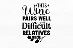 This wine pairs well SVG, Christmas Wine SVG Design Product Image 2