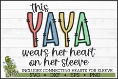 This Yaya Wears Her Heart on Her Sleeve SVG File Product Image 2