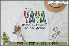 This Yaya Wears Her Heart on Her Sleeve SVG File Product Image 1
