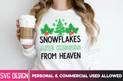 Snowflakes Are kisses From Heaven SVG Cut File,Christmas SVG Product Image 2