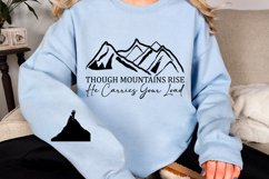 Though Mountains Rise He Carries Your Load Sleeve SVG Product Image 3