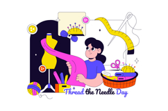 10 Thread the Needle Day Illustration Product Image 4