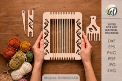 Thread Weaving Looms Bundle Laser Cut. Yarm Craft Tools SVG Product Image 4
