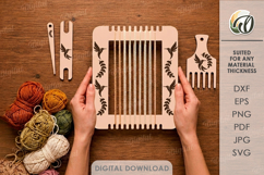 Thread Weaving Looms Bundle Laser Cut. Yarm Craft Tools SVG Product Image 5