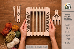 Thread Weaving Looms Bundle Laser Cut. Yarm Craft Tools SVG Product Image 6