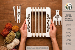 Thread Weaving Looms Bundle Laser Cut. Yarm Craft Tools SVG Product Image 7
