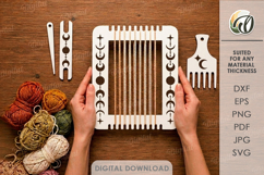 Thread Weaving Looms Bundle Laser Cut. Yarm Craft Tools SVG Product Image 8